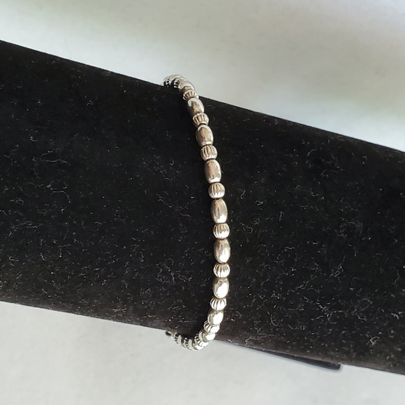 Sterling Round and Oval Bead Bracelet - Picture 8 of 16
